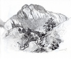 Anton Braith 1836 - 1905 - In Der Reichenau über Dem Inntal    Druck - Dessins