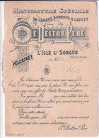 1C SAGE SUR BANDE - VAUCLUSE - 1901 - CARTE COMMERCIALE De L'ISLE SUR SORGUE => NIMES - 1877-1920: Periodo Semi Moderno