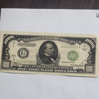 U.S.A-federal Reserve Note-(1000$)-(7)-(G00265850A)-(1934)-(Sample Notes)-u.n.c - Colecciones Lotes Mixtos
