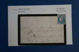 AP12 FRANCE BELLE  LETTRE   1871  POUR CHATEAU GANTIER+ EMISSION DE BORDEAUX +A VOIR + AFFRANCH. PLAISANT - 1870 Emissione Di Bordeaux