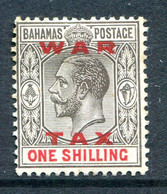 Bahamas 1919 War Tax Stamp - 1/- Grey-black & Carmine HM (SG 104) - 1859-1963 Kronenkolonie