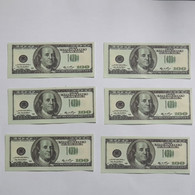 U.S.A-federal Reserve Note-(100$)-(6 Note)-short Note-(19)-(?)-(?)-(Sample Notes)-u.n.c - Verzamelingen