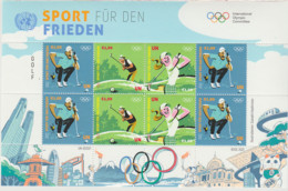 Vereinte Nationen United Nations 2021 Feuillet  Sheet  Golf Swing Putting Olympics Tokyo Satoshi Hashimoto Illustrated - Unused Stamps