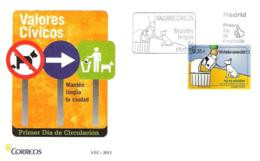 FDC - VALORES CIVICOS - AÑO 2011 - Nº EDIFIL 4639 - 2011-2020 Usati
