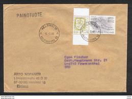 FINLAND: 1986 COUVERT WITH:  20 P. + 1 M.40 (771 + 915) - TO GERMANY - Storia Postale