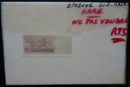 SUD - KASAÏ : 1961 : N°   19-Es ** ---cat :??€   Curiosité Essai De Surcharge Sur Papier Tranparent UNIQUE RARE !!! - South-Kasaï