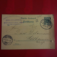 ENTIER POLOGNE CACHET STOLP BERLIN CACHET MULHAUSEN DURR DELAMARRE 1895 - Poland