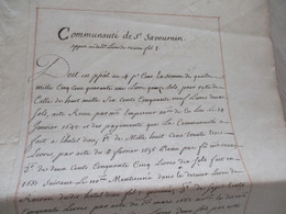 Communauté De Saint Savournin Comptes Paiement à L'Hôtel Dieu Notamment De 1742 à 1756 - Manuscripts