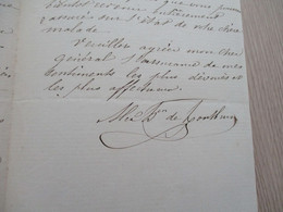 LAS Autographe Signée Baron De Montbrun 1869 Préfet Du Palais Affaires D'un Général - Autres & Non Classés