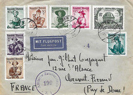 AUTRICHE -  MIT FLUGPOST PAR AVION - ENVELOPPE TIMBRES ET CACHETS - Other & Unclassified