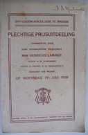 SINT-LODEWIJKSCOLLEGE BRUGGE 1939 - PLECHTIGE PRIJSUITDEELING Mgr. Lamiroy PALMARES - Diploma & School Reports