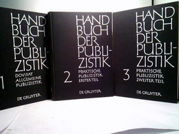 Konvolut Bestehend Aus 3 Bänden (von 3), Zum Thema: Handbuch Der Publizistik. - Filosofía