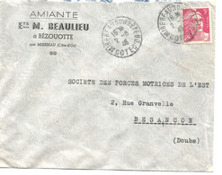 France Enveloppe Publicitaire  Amiante Ets M. Beaulieu Bézouotte Par Mirebeau (21 Côte D'Or) - Otros & Sin Clasificación