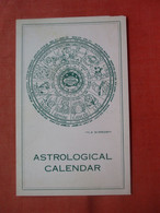 Astrological Celendar  Advertismnrt For Postcards      Ref 5449 - Astronomie