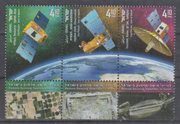 ISRAEL 2021 REMOTE SENSING SATELLITES SPACE - Unused Stamps