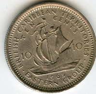 Caraïbes Britaniques Orientales British Caribbean 10 Cents 1965 KM 5 - Britse Caribische Gebieden