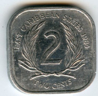 Caraïbes Orientales East Caribbean 2 Cents 1984 KM 11 - Caraibi Orientali (Stati Dei)