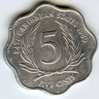 Caraïbes Orientales East Caribbean 5 Cents 1989 KM 12 - Caraibi Orientali (Stati Dei)