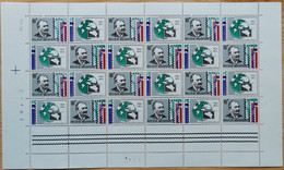 COB 1687 Feuille Complète Année 1973. Cinquantenaire De La Chambre Syndicale Belge Des Négociants En Timbres-Poste - Fogli Completi