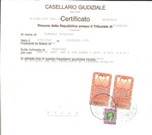 FISCAUX ITALIE LOT DE 20 Casiers Judiciaires Timbrés 1932 à 1995 Tous Differents - Unclassified