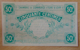 Chartres Eure-et-Loir ( 28) 50 Centimes Chambre De Commerce 01-10-1915 - Chambre De Commerce