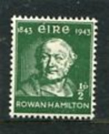IRELAND/EIRE - 1943  1/2d DISCOVERY OF QUATERNIONS  MINT - Unused Stamps