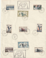 Document A4 Année Géographique Internationale 1957 1958 Avec Timbres - Gebruikt