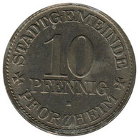 ALLEMAGNE - PFORZHEIM - 10.2 - Monnaie De Nécessité - 10 Pfennig 1917 - Monétaires/De Nécessité