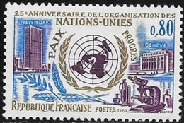 N° 1658  FRANCE  - NEUF  -  25E ANNIVERSAIRE ONU  -  1970 - Ongebruikt