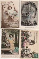 Lot De 4 Cartes "Cueillies Pour Vous" - Collections, Lots & Series