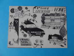 Carte 1ère Bourse Cartophile De Beynes 1984 Signé Au Dos Par J. C. Sizler 300 Ex - Collector Fairs & Bourses