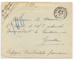 1917 NIGER LETTRE EN FRANCHISE DE FRANCE POUR UN MILITAIRE EN POSTE A ZINDER NIGER AVEC CAHET D'ARRIVEE - Briefe U. Dokumente
