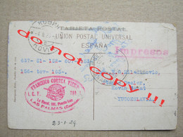 Spain / Tipos Canarios - Las Palmas SEAL ! ( 1929 ) Recipient: Stamps Dealer From Kovin, Serbia - La Palma