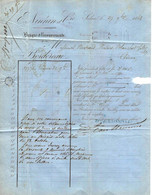 1868 De Sedan Ardennes Entête E. Ninnin Banque Finance Pour Chinon Indre Et Loire Bertrand Voisine Blanchet Négociants - 1800 – 1899