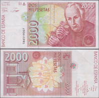 SPAIN - 2000 Pesetas 1992 (1996) P# 164 Europe Banknote - Edelweiss Coins - [ 4] 1975-… : Juan Carlos I