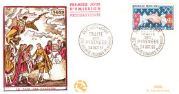 N°90314 -FDC Traité Des Pyrénées -cachet Behobie-1959- - 1960-1969