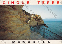 CARTOLINA  MANAROLA,LA SPEZIA,LIGURIA,CINQUE TERRE,PANORAMA DALLA PASSEGGIATA A MARE,BELLA ITALIA,VIAGGIATA 1994 - La Spezia