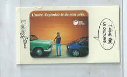 1  France Magneet Magnet Aimant L,acier & Vaus Made Of Steel On Original Card Auto - Publicidad