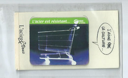 1  France Magneet Magnet Aimant L,acier & Vaus Made Of Steel On Original Card Shopping Card - Pubblicitari