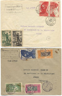 1942-61 DAHOMEY 5 LETTRES OBLITEREES COTONOU, KETOU ET PARAKOU POUR SENEGAL, FRANCE ET USA - Lettres & Documents