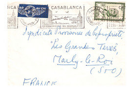 N°90324  -lettre Par Avion -oblitération Casablanca- - Maroc (1956-...)