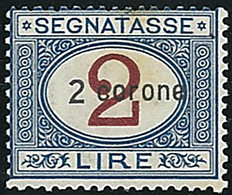 ITALY ITALIA DALMAZIA 1922 SEGNATASSE 2 CORONA (Sass. 3) NUOVO MNH ** OFFERTA! - Dalmatie