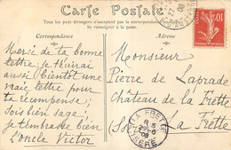 Cachet Timbre A Date LA FRETTE ISERE 1908 - 1877-1920: Semi Modern Period