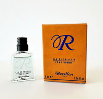 Miniatures De Parfum   R De  REVILLON   EDT For Men   5  Ml  + Boite - Miniaturen Flesjes Heer (met Doos)