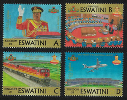 Swaziland King Airplane Train Parliament 50th Anniversary 4v 2018 MNH - Swaziland (1968-...)