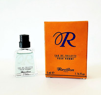 Miniatures De Parfum   R De  REVILLON   EDT For Men   5  Ml  + Boite - Miniaturen Flesjes Heer (met Doos)