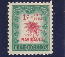 CUBA - 1951 - * / MLH - FLOR DE NAVIDAD - XMAS FLOWER , FLEUR DE NOEL - Yv. 352A - Unused Stamps