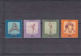 CUBA - 1957 - * / MLH -  SPORTS , BOXING , BALLET , BEISBALL   Yv. PA 159/62 - Unused Stamps