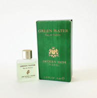 Miniatures De Parfum  GREEN WATER  De JACQUES  FATH  EDT   4 Ml  + Boite - Miniaturen Flesjes Heer (met Doos)