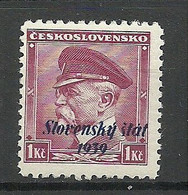 SLOVAKIA Slowakei 1939 Michel 12 * - Nuovi